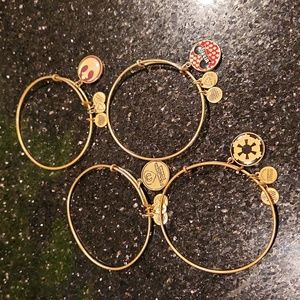 4 Alex and Ani bracelets, Disney and Star Wars
